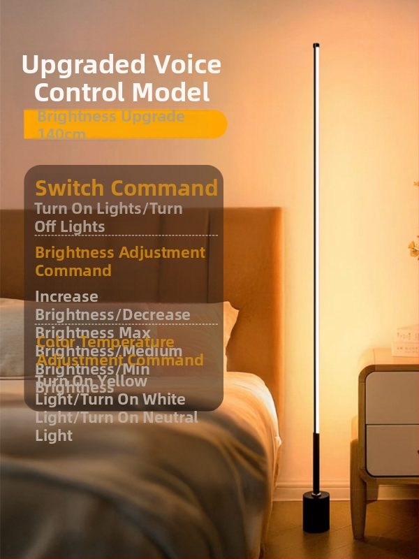 LED állólámpa akril árnyékolóval, gombkapcsolóval; CRI ≥95, feszültség ≤36V.