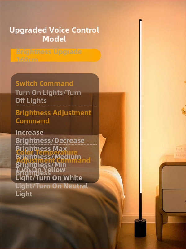 LED állólámpa akril árnyékolóval, gombkapcsolóval; CRI ≥95, feszültség ≤36V.