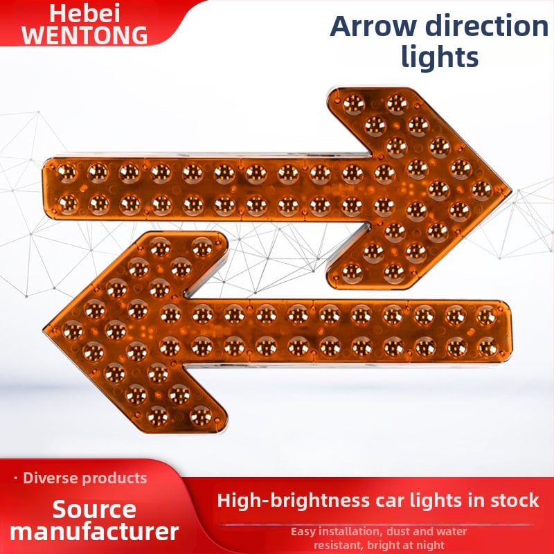 LED ενδεικτικό φως με βέλος για ψεκαστικό όχημα – διπλό φλας προειδοποίησης σήματος στροφής, 12/24V