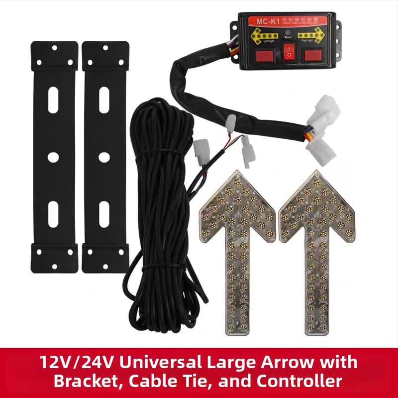 LED ενδεικτικό φως με βέλος για ψεκαστικό όχημα – διπλό φλας προειδοποίησης σήματος στροφής, 12/24V