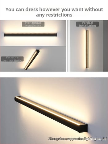 Φωτιστικό τοίχου, μοντέρνος μινιμαλιστικός σχεδιασμός (αλουμινένιο σκίαστρο; LED; 220V; 600)