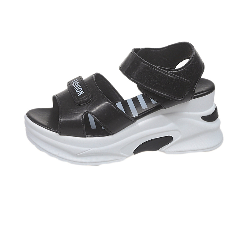 Sandale sport cu partea superioară din PU, închidere Velcro, căptușeală din plasă, talpă din cauciuc, vârf rotund