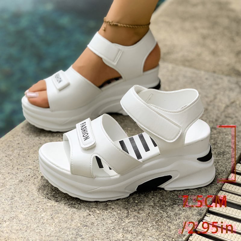 Sandale sport cu partea superioară din PU, închidere Velcro, căptușeală din plasă, talpă din cauciuc, vârf rotund