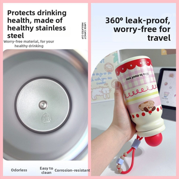 Ceșuță izolată cu pai și strecurător de ceai – interior din oțel inoxidabil 316, exterior din oțel inoxidabil 304, izolație 6–12 ore