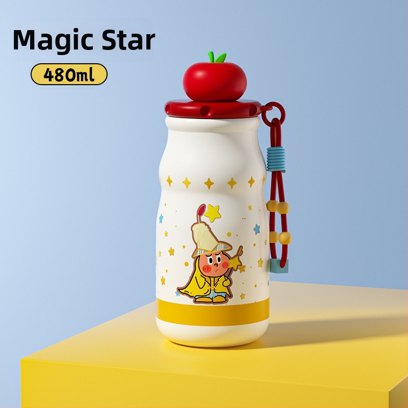 Ceșuță izolată cu pai și strecurător de ceai – interior din oțel inoxidabil 316, exterior din oțel inoxidabil 304, izolație 6–12 ore