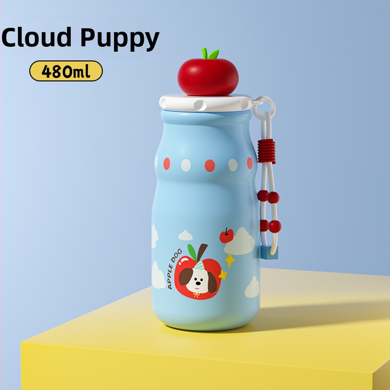 Ceșuță izolată cu pai și strecurător de ceai – interior din oțel inoxidabil 316, exterior din oțel inoxidabil 304, izolație 6–12 ore