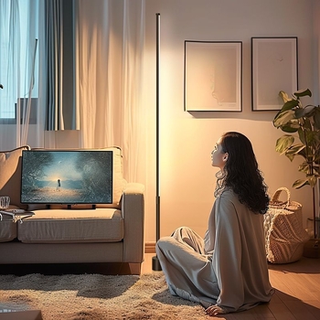 LED állólámpa – egyszerű nordic stílus, szemvédő, saroklámpa a nappaliba, 3–5 m² lefedettség