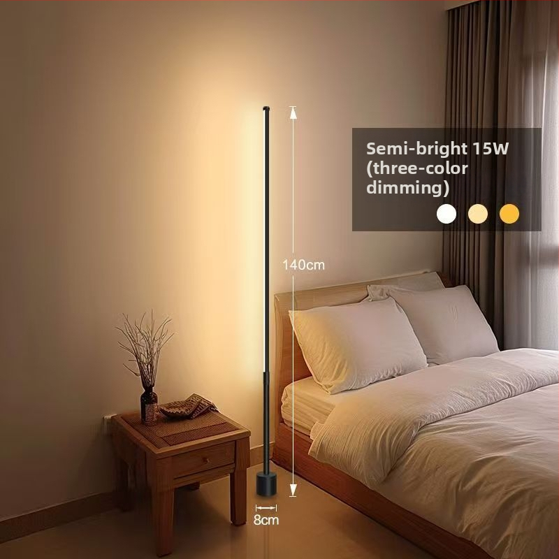 LED állólámpa – egyszerű nordic stílus, szemvédő, saroklámpa a nappaliba, 3–5 m² lefedettség