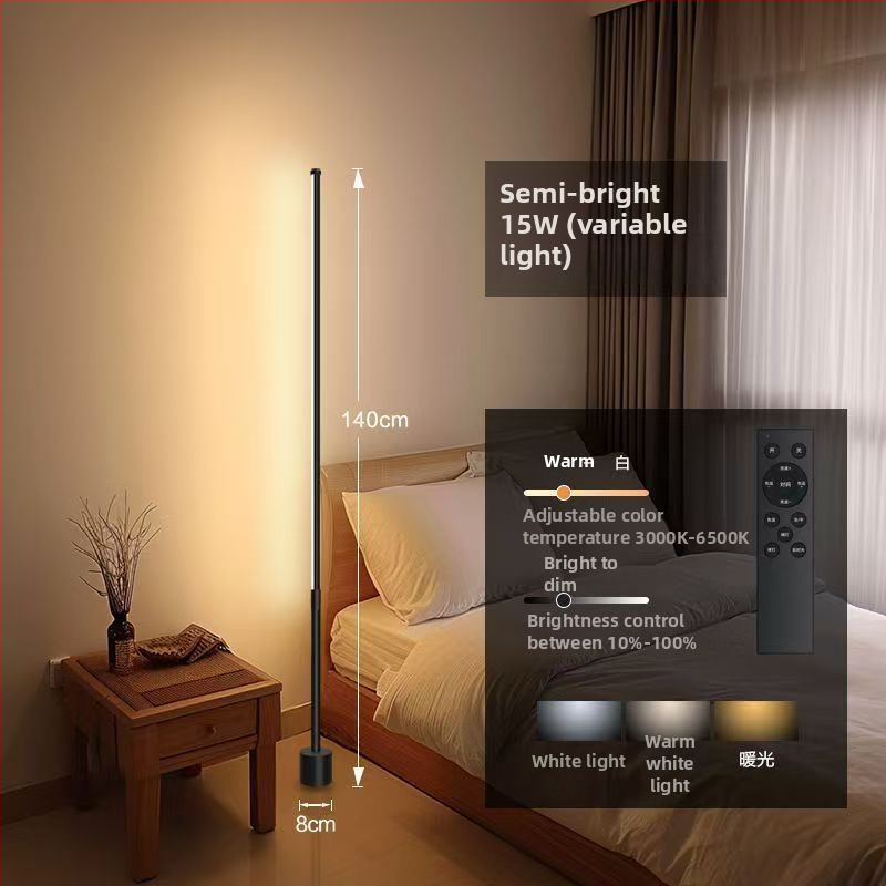 LED állólámpa – egyszerű nordic stílus, szemvédő, saroklámpa a nappaliba, 3–5 m² lefedettség