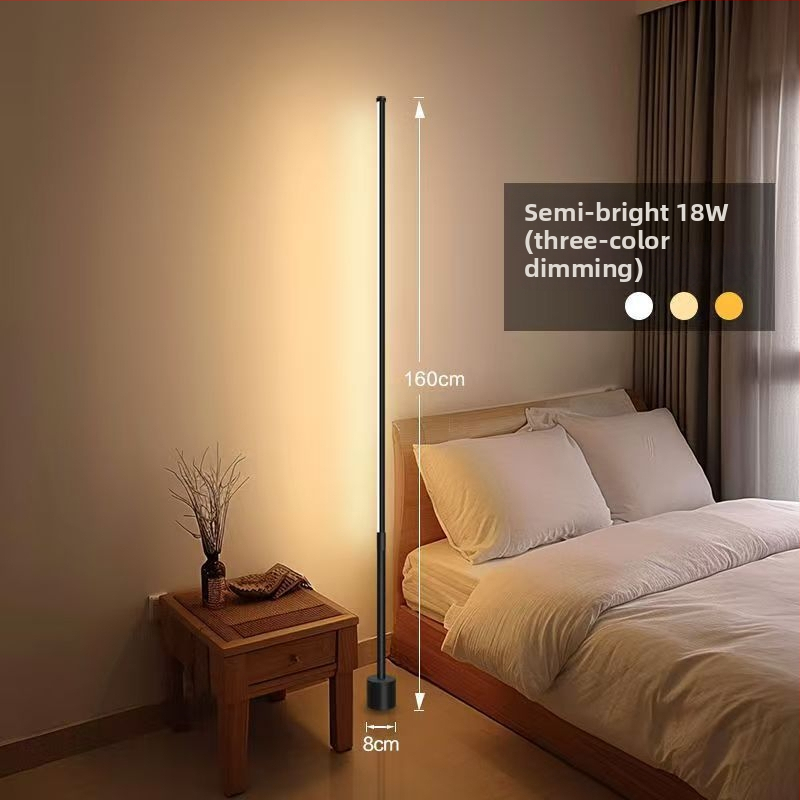 LED állólámpa – egyszerű nordic stílus, szemvédő, saroklámpa a nappaliba, 3–5 m² lefedettség