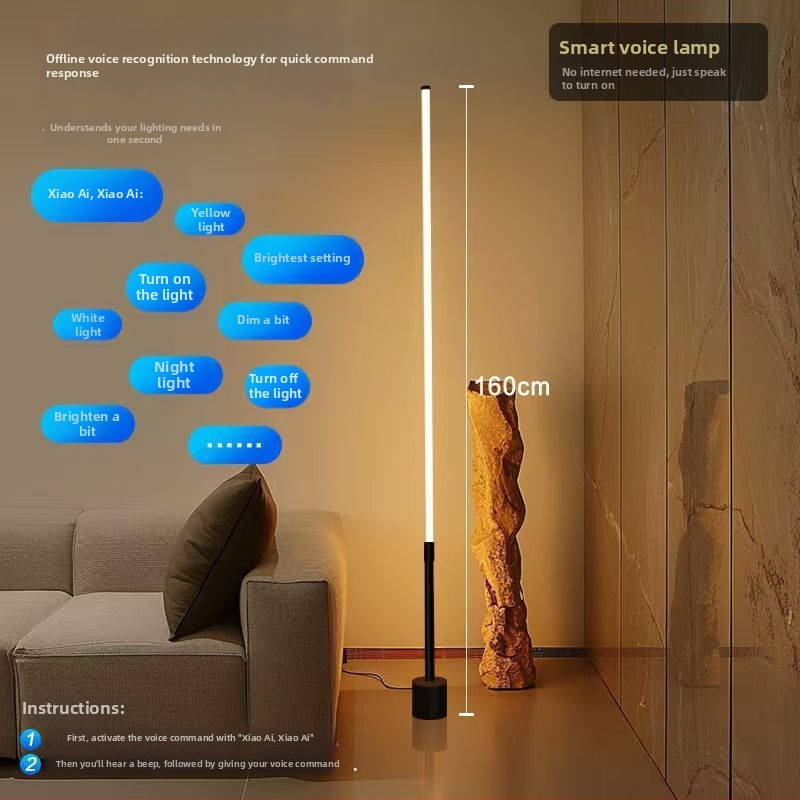 LED állólámpa – egyszerű nordic stílus, szemvédő, saroklámpa a nappaliba, 3–5 m² lefedettség