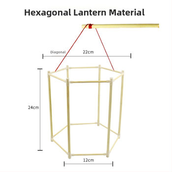 DIY Σετ Φανάρου από Μπαμπού με Σκελετό Δράκου, Μη Ηλεκτρικό, Opp Bag Συσκευασία, Για Ανοιξιάτικο Φεστιβάλ, Ηλικίες 7–14