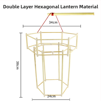 DIY Σετ Φανάρου από Μπαμπού με Σκελετό Δράκου, Μη Ηλεκτρικό, Opp Bag Συσκευασία, Για Ανοιξιάτικο Φεστιβάλ, Ηλικίες 7–14