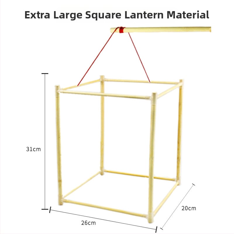 DIY Σετ Φανάρου από Μπαμπού με Σκελετό Δράκου, Μη Ηλεκτρικό, Opp Bag Συσκευασία, Για Ανοιξιάτικο Φεστιβάλ, Ηλικίες 7–14