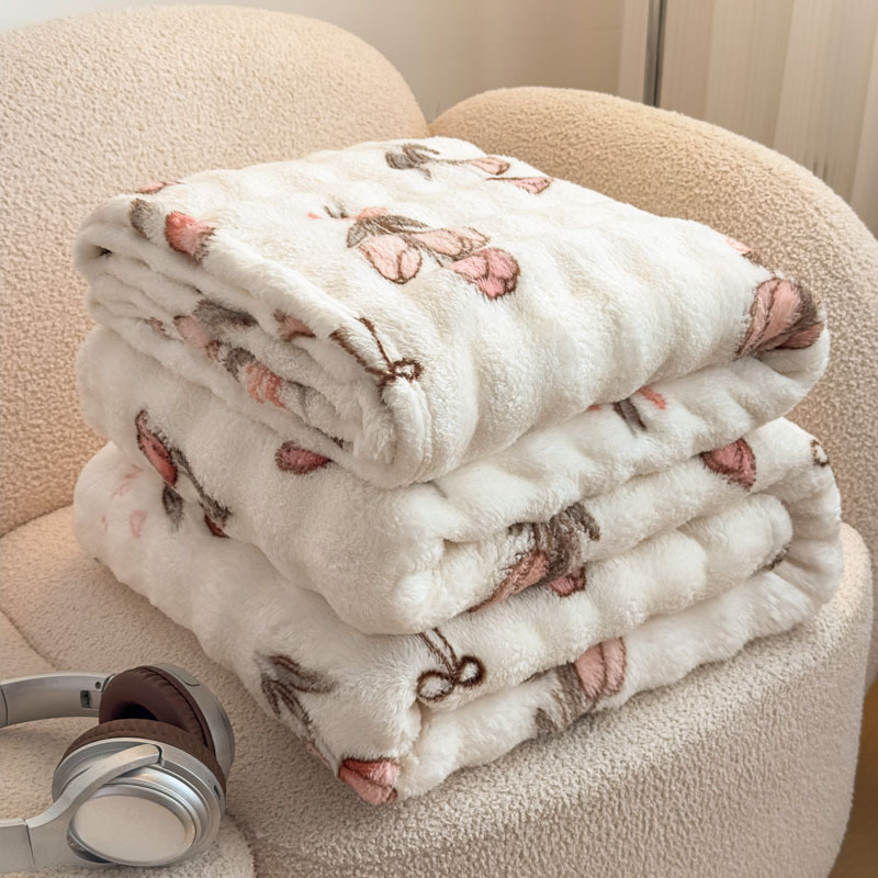 Ćebe Bubble Velvet s otiskom, Serija II, lagano za sve sezone, prilagodljivo