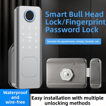 Okos zár rozsdamentes acél ajtóhoz ujjlenyomat és jelszó védelmével, vízálló kültéri használatra (Modell: G105; Import: Nem; Feldolgozás és testreszabás: Nem)