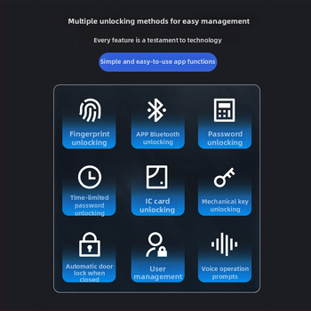 Okos zár rozsdamentes acél ajtóhoz ujjlenyomat és jelszó védelmével, vízálló kültéri használatra (Modell: G105; Import: Nem; Feldolgozás és testreszabás: Nem)
