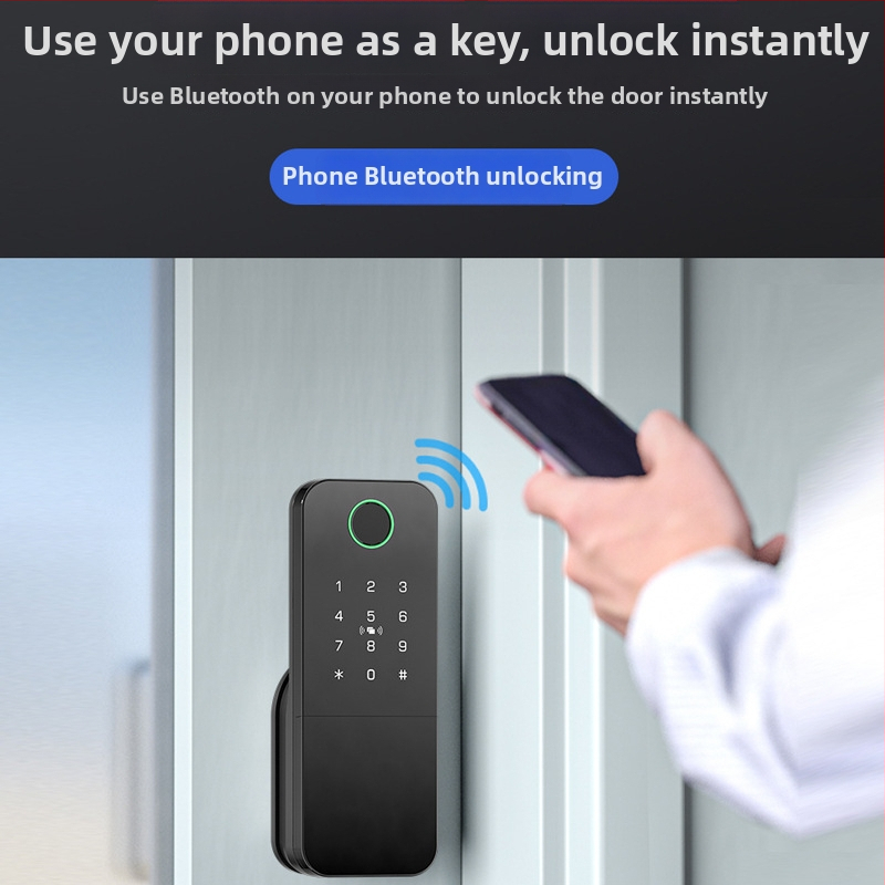 Inteligentná zámka pre dvere z nerezu ocele so snímaním odtlačkov a heslom, vodotesné vonkajšie použitie (Model: G105; Import: Nie; Spracovanie a prispôsobenie: Nie)