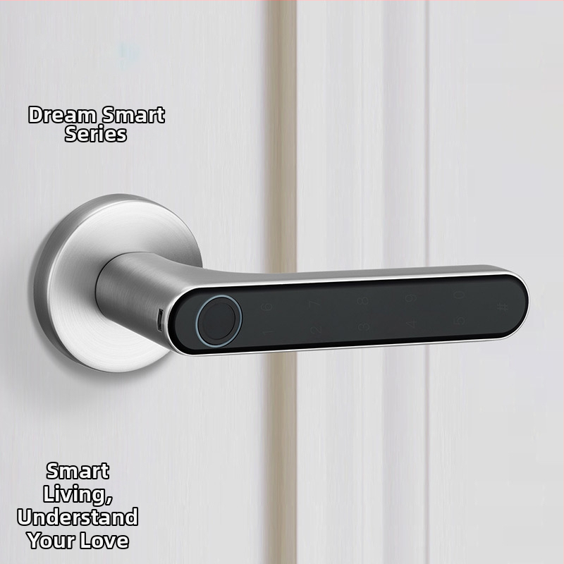 Smart zámok na vnútorné dvere s otlačkom prsta, rozdelený elektronický dizajn, ovládanie cez app, FY07; 20 miest na otlačky; viac ako 1 000 000 otvorení; skenovanie 0,5 s; polovodičový senzor