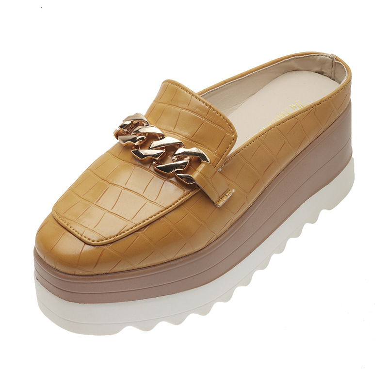 Ženske casual cipele s klinastim petom i platformom, PU gornji dio, muffin peta, viscose potplat