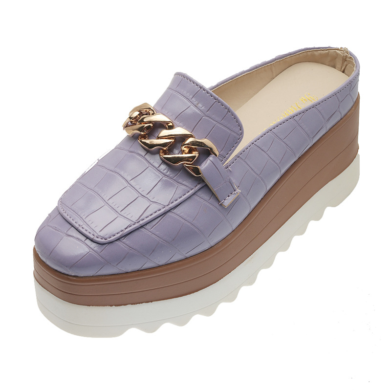 Ženske casual cipele s klinastim petom i platformom, PU gornji dio, muffin peta, viscose potplat