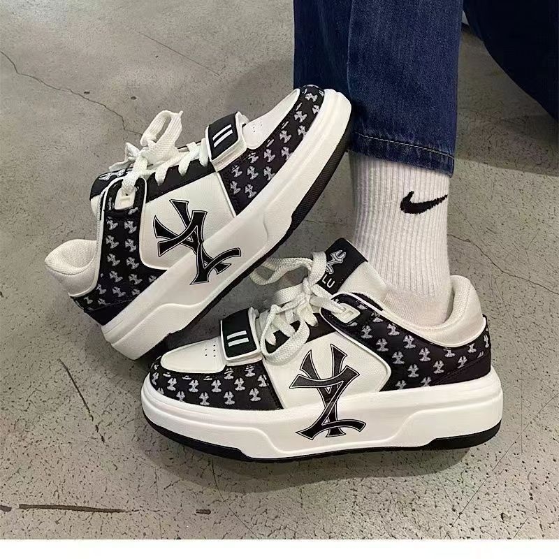 Unisex sportske casual tenisice, niski gornji dio, uzorak s slovima, gumeni potplat, peta 3-5 cm