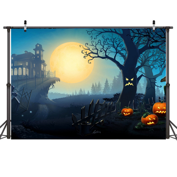 Țesătură de fundal pentru decor de Halloween, material țesătură foto, stil Halloween, potrivit pentru filmări în scenă, model W (Brand HANSHANG)