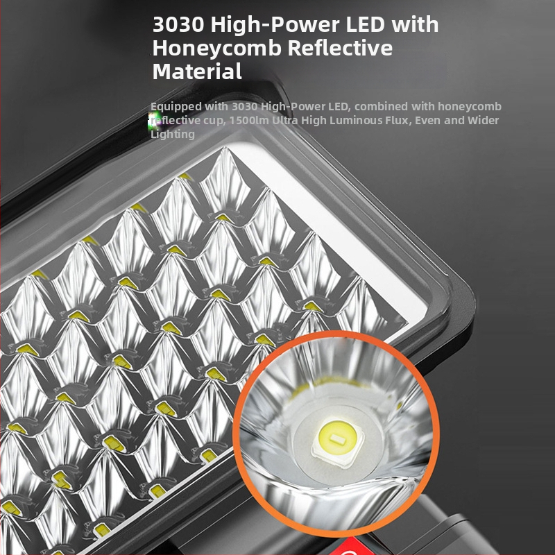 Miaoyou pracovné svetlo s LED, napájané lítiovou batériou, pre vonkajšie použitie a núdzové osvetlenie