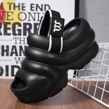 Sandale cu deget deschis, vârf plat — partea superioară EVA, talpă EVA, benzi Velcro