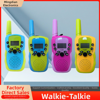 T388 Mini Walkie-Talkie gyerekeknek — Kompakt, tartomány 1,5–3 km, kimenő teljesítmény 0,5 W, 8–22 csatorna, Ni-MH 300 mAh akkumulátor, zavarvédelmi funkció