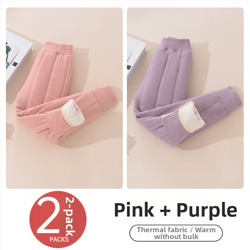 Gyerekek meleg fleece-belső nadrág téli, uniszex, középső derekú, Derong anyag, 93% poliészter, 3–8 éveseknek
