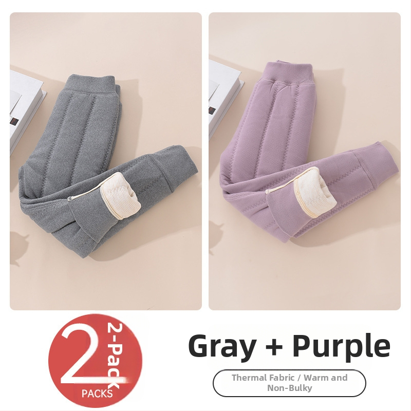 Gyerekek meleg fleece-belső nadrág téli, uniszex, középső derekú, Derong anyag, 93% poliészter, 3–8 éveseknek