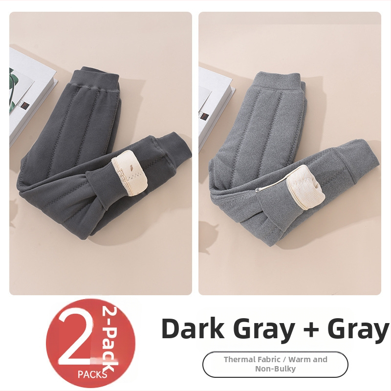 Gyerekek meleg fleece-belső nadrág téli, uniszex, középső derekú, Derong anyag, 93% poliészter, 3–8 éveseknek