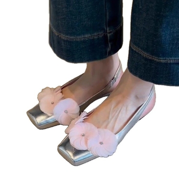 Mary Jane Slip-On sandale – kvadratni vrh prsta, gornji dio od super vlakana, podloga od ovčje kože, gumasti potplat, niski debeli potplat