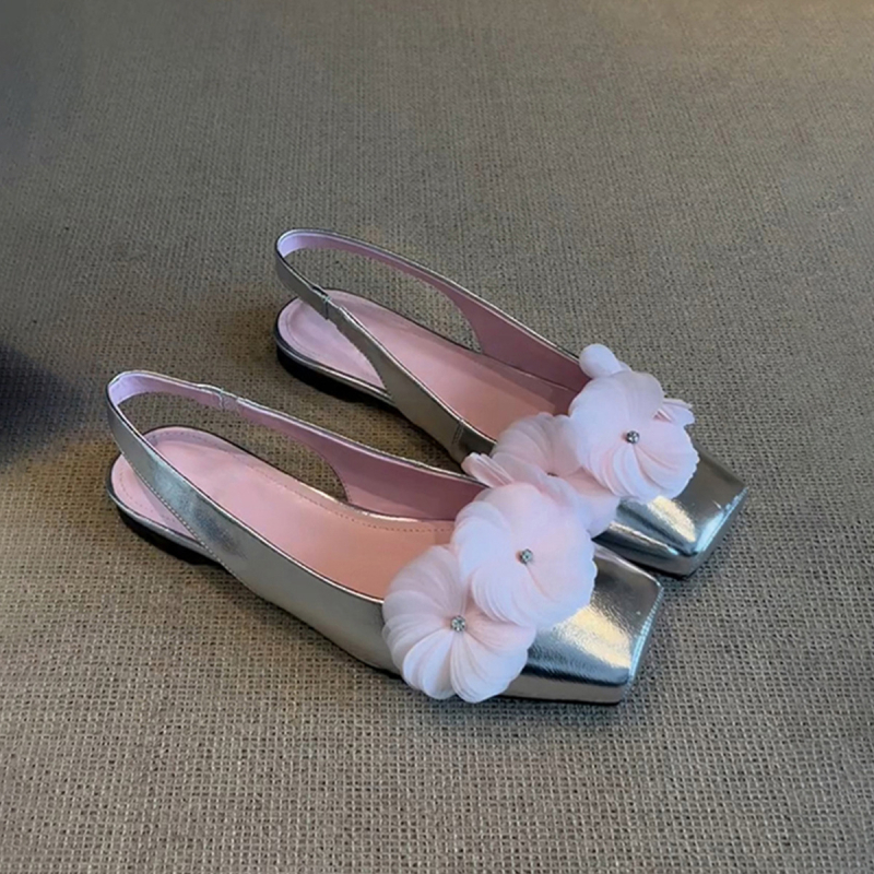 Mary Jane Slip-On sandale – kvadratni vrh prsta, gornji dio od super vlakana, podloga od ovčje kože, gumasti potplat, niski debeli potplat