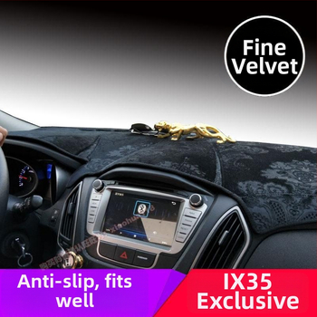 Μάτ προστασίας ταμπλό αυτοκινήτου για Hyundai ix35 – βελούδινο υλικό, μόνωση θερμότητας, εκτυπωμένο λογότυπο, εξουσιοδοτημένη ιδιωτική μάρκα