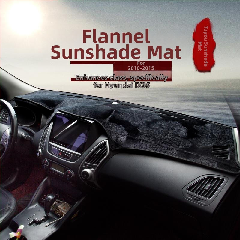 Autodashboard slnečná ochranná mat pre Hyundai ix35 – plyšový materiál, tepelná izolácia, logo tlačené, autorizovaná súkromná značka