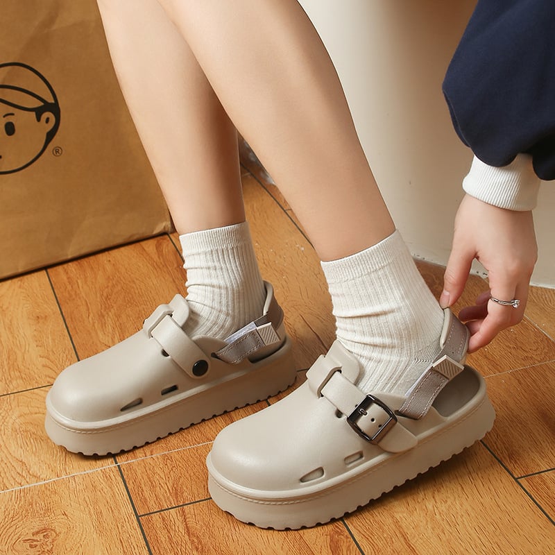 Ženske EVA sandale s debelim EVA potplatom, zatvorenim prstom, Birkenstock stil za vanjsku upotrebu, dvostruko nošenje