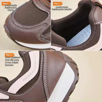 Ženski korejskog stila chunky dad shoes s podizanom potplatom 3–5 cm, PU gornji dio, prednje vezanje