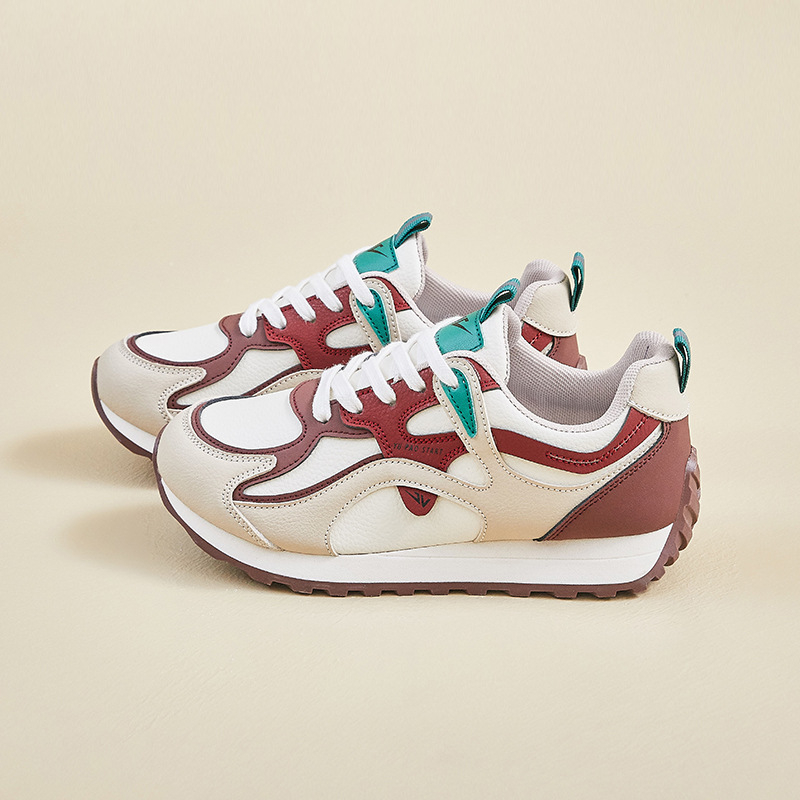 Ženski korejskog stila chunky dad shoes s podizanom potplatom 3–5 cm, PU gornji dio, prednje vezanje