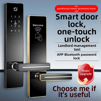 Szállodai okos zár IC-kártyával, hozzáférés jelszó és ujjlenyomat révén — megnövelt lopás elleni védelem, testreszabható