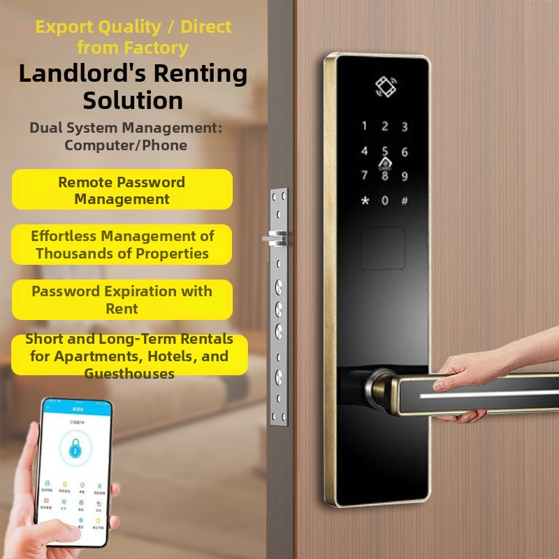 Hotelová smart zámka s IC kartou, prístup cez heslo a odtlačok prsta — vylepšená ochrana proti krádeži, prispôsobiteľná