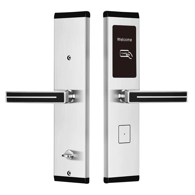 Szállodai okos zár IC-kártyával, hozzáférés jelszó és ujjlenyomat révén — megnövelt lopás elleni védelem, testreszabható