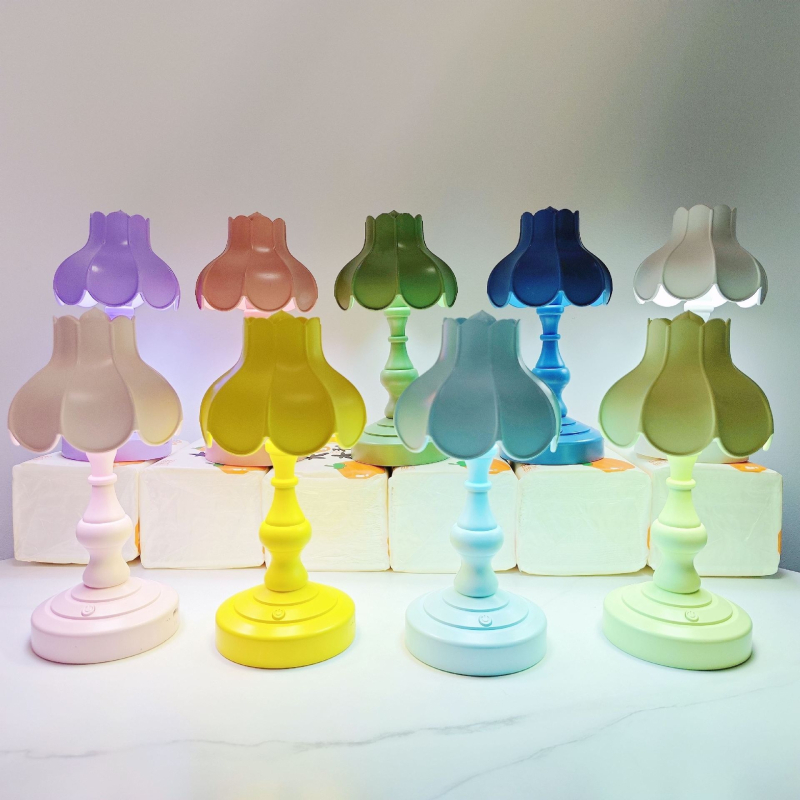 DIY Χειροποίητη Τραπεζολάμπα με Φύλλο Λωτού και Νυχτερινό Φως, USB Τροφοδοσία, Πλαστικό Αβαζούρ, Διακόπτης Κουμπί, Μοντέρνο Βορειοευρωπαϊκό Στυλ