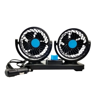 Automobilski ventilator dvostruke napetosti 12V/24V, ABS plast, hlađenje, 220W, prenosni