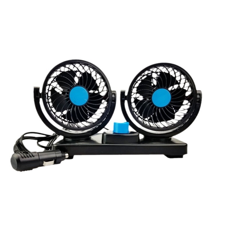 Automobilski ventilator dvostruke napetosti 12V/24V, ABS plast, hlađenje, 220W, prenosni