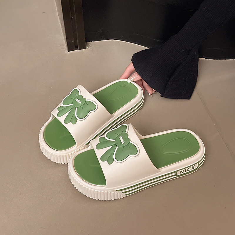 Sandale s jednim remenom od PVC, čvor leptira, karikaturni uzorak, Slip-On, ravna potplat, debljina potplata 0–3 cm