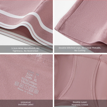 Dámske boxerky s vysokým pásom – stiahnutie brucha, zdvihnutie zadku a ochrana proti priehľadnosti – 95-100% bavlna