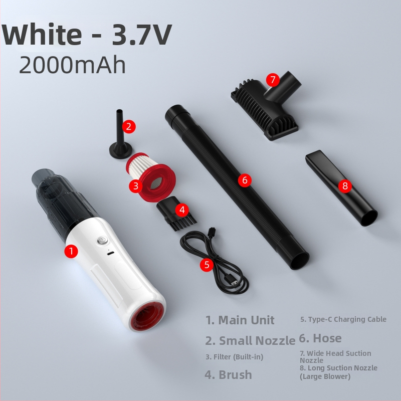 Aspirator auto fără fir – portabil, aspirație 5300 Pa, putere 60 W, autonomie baterie 17 min, reîncărcabil