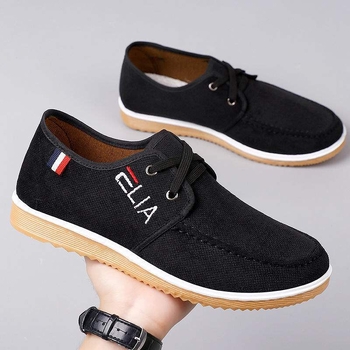 Casual cipele od platna, okrugli vrh prsta, gornji dio od pamuka, potplat PVC, niski potpetica 1-3 cm, proljeće